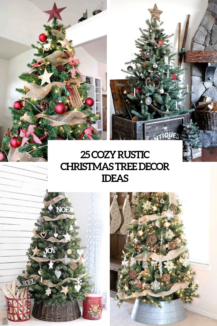 cozy rustic christmas tree decor ideas
