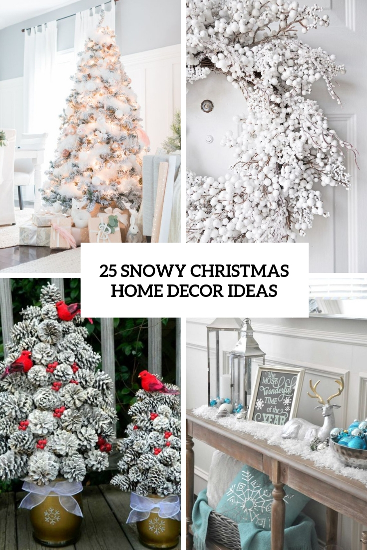 snowy christmas home decor ideas