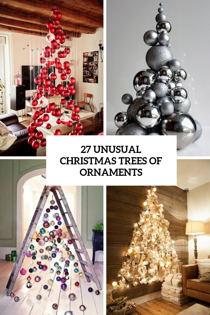 unusual christmas trees of ornaments
