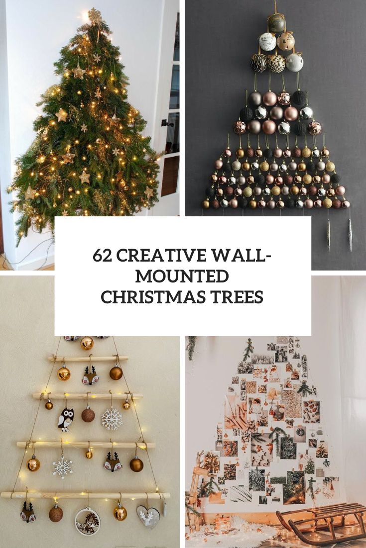 creative wall mounted christmas trees