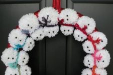 a lovely snowman christmas wreath