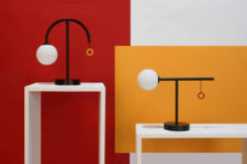 01 Mas table lamps are inspired by mid-century modern design and look very retro-like making a statement