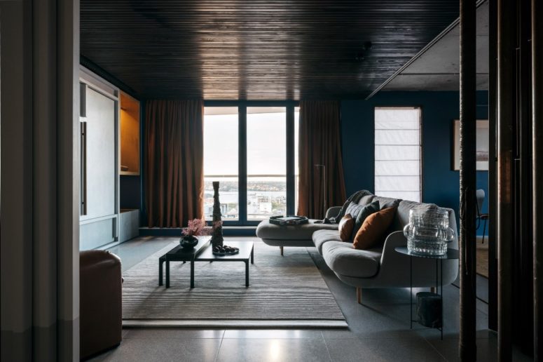 This stunning refined apartment is done in rich colors and shades, it's functional and layered, it's stylish and chic