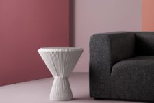 This unique modern side table is called Plisago and it’s made of porcelain yet looks like of fabric