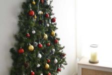 space-saving wall-mount christmas tree