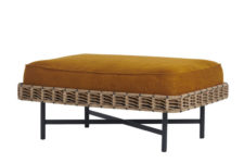 06 The pouf features a soft cushion in mustard and the same woven borders that feel very outdoorsy