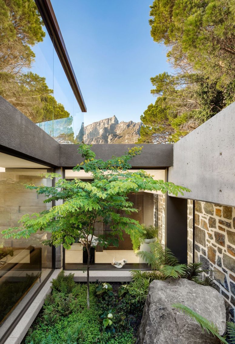 Here's a secret courtyard that refreshes the spaces and makes them more welcoming