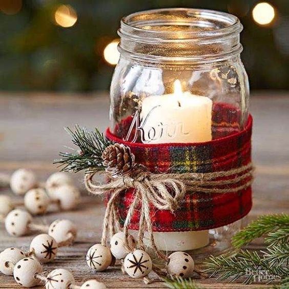 DIY some Christmas scented candles to fill the space with adorable holiday aromas
