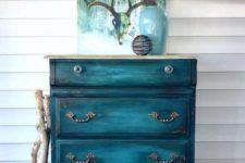 18 a gorgeous ombre vintage dresser from teal to neutral wooden shades is perfect item for a beach home