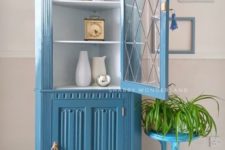 19 a vintage china cabinet is upgraded with a modern feel, with ombre from white to blue