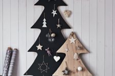 24 such plywood Christmas trees don’t take much floor space, they are a great alternative to usual ones