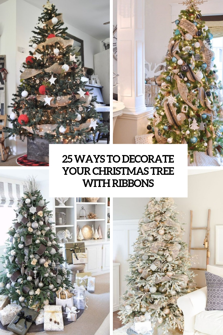 ways to decorate your christmas tree with ribbons