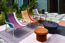 01 The Maraca lounge chair is inspired by the traditional Colombian hammocks and its colors and textiles show that off