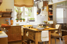 01 This cozy kitchen with a neutral color palette inspires creativity, which you need for cooking