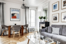01 This small apartment in Paris is done in minimalist style and with traditional French chic plus Scandinavian aesthetics