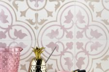 pink tiles are perfect to add to a girlish space