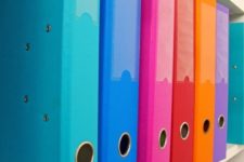 08 colorful binders can replace the old filing cabinet system making organizing papers much more comfortable