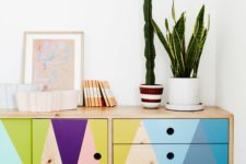 14 make a basic sideboard with touches of bright colors and it will personalize your home