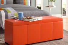 20 a stylish and modern bright ottoman with a storage space can be used in a bedroom, too