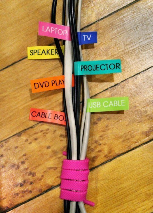 such a cord organization idea is a clever way to keep your cords organized and clean