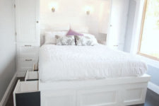 21 a bed with many storage drawers is a brilliant idea that is completely hidden
