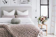 21 a chunky knit blanket and velvet pillows are right what you need to cozy up your bed