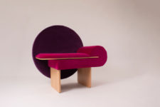 01 This chair is called Vanity, it’s art deco inspired and features bold colors and sculptural lines