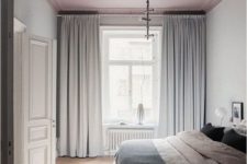03 if your space is so neutral, a dusty rose ceiling can be a bold pastel statement that doesn’t break the color scheme