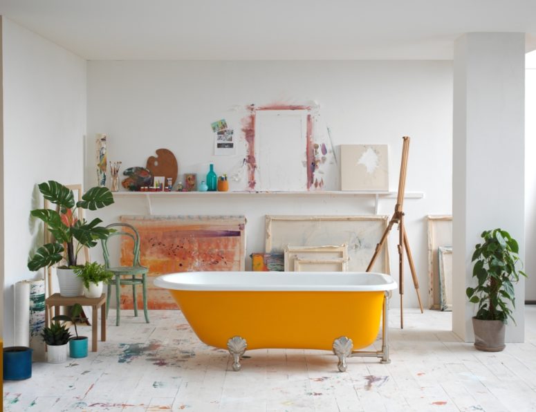 Choose a clawfoot bathtub that you like and a color that is proper and go