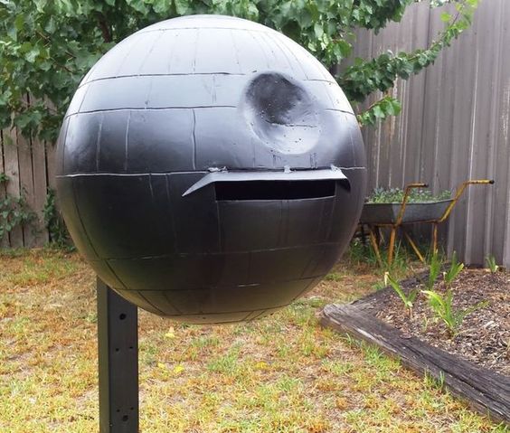 a Death Star mailbox will show off your passion and favorite films while being a unique and cool outdoor decor piece