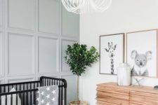 07 a pale blue paneled statement wall subtly adds color and makes the space catchy and interesting