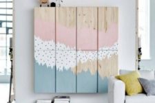 09 floating IKEA Ivar cabinets with creative painting is a bold idea for any room, turn on your inner painted
