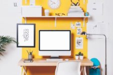 10 highlight your home office nook with sunny yellow on the wall to visually separate it