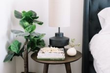15 throw away your old bedside table and place a stool instead – you don’t need any special nightstands
