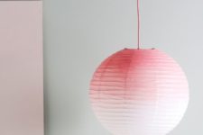 18 ombre is a hot trend, make a Regolit lampshade edgy with some bright spray paint on it