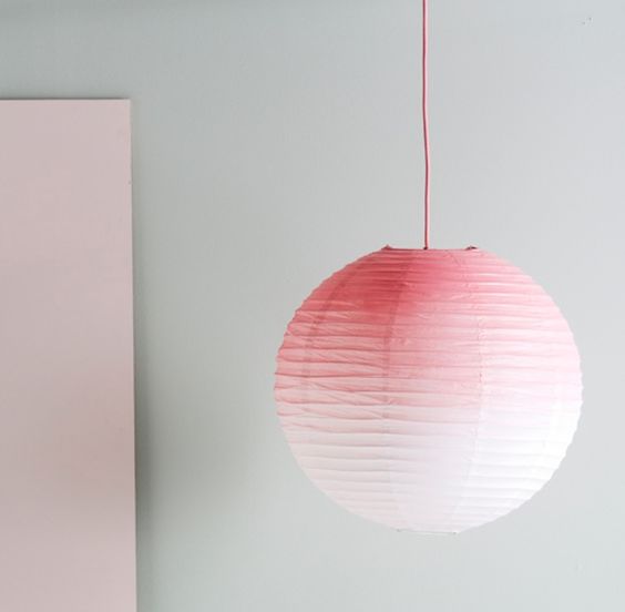 ombre is a hot trend, make a Regolit lampshade edgy with some bright spray paint on it