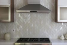 25 a beautiful mother of pearl kitchen backsplash is a unique idea to go for