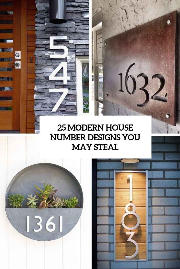 25 Modern House Number Designs You May Steal