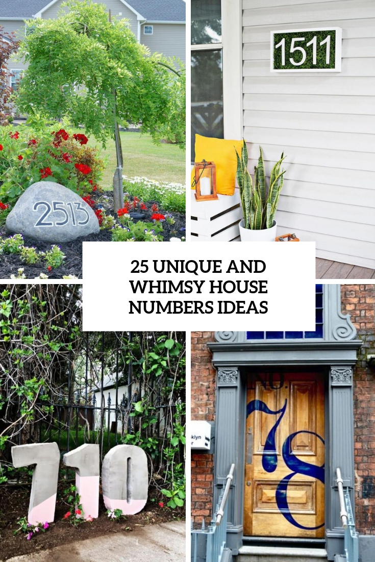 unique and whimsy house numbers ideas