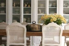 03 ivory vintage cane back dining room chairs will bring an ultimate exquisite feel to the space