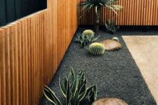 08 rocks, succulents, agaves and cacti will make your front yard laconic and very chic