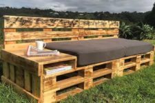 17 an outdoor daybed with a storage unit on one end and a back is a great idea and a simple DIY project