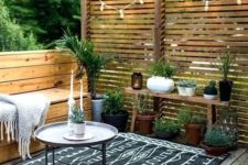 21 go easy rocking potted plants – they are easy to take inside and can be changed anytime