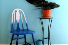 22 refresh a vintage fruniture piece turning it into a bold ombre chair from white to navy
