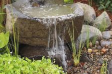 22 rock gardens are ideal for any garden, they are very natural and that water sound is relaxing