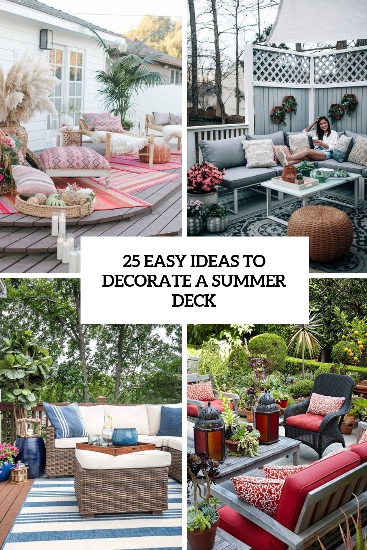 easy ideas to decorate a summer deck