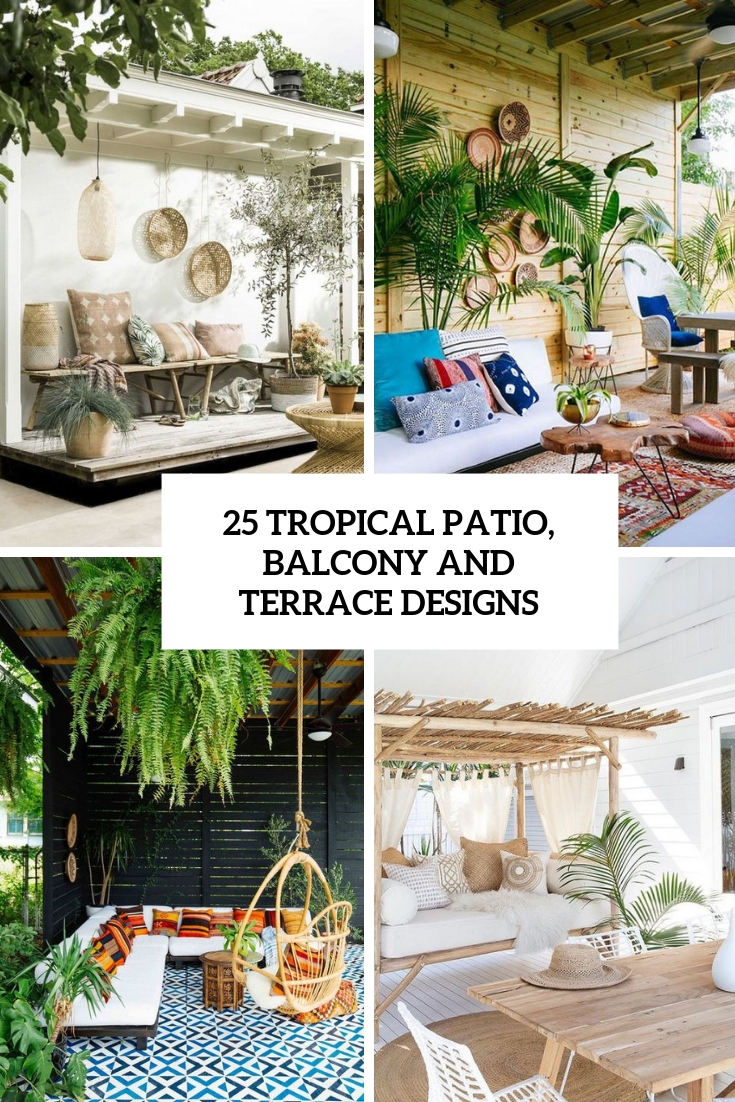 tropical patio, balcony and terrace designs