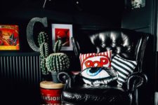 04 touches of white and red make this dark nook bolder, cooler and more welcoming