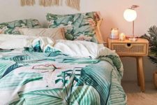 07 bring a touch of tropical decor to your bedroom easily with tropical print bedding