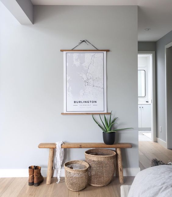 a map of your region in the bedroom is fun take on a traditional wall art for a bedroom or an entryway